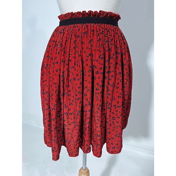 Forever 21 Abstract Leopard Pleated Skirt - Picture 1 of 4